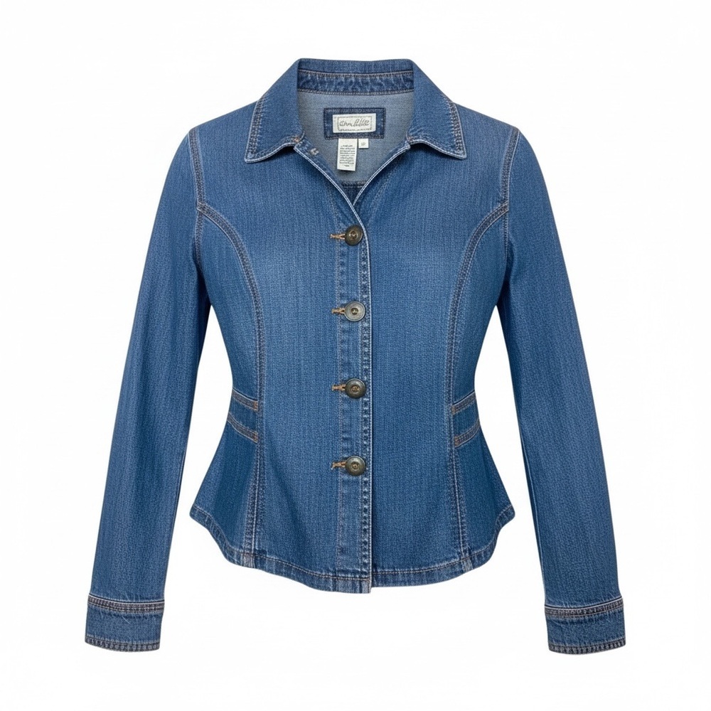 Live a Little Lightweight, Medium Wash Denim Shirt, V Neck,  roll Up Sleeves